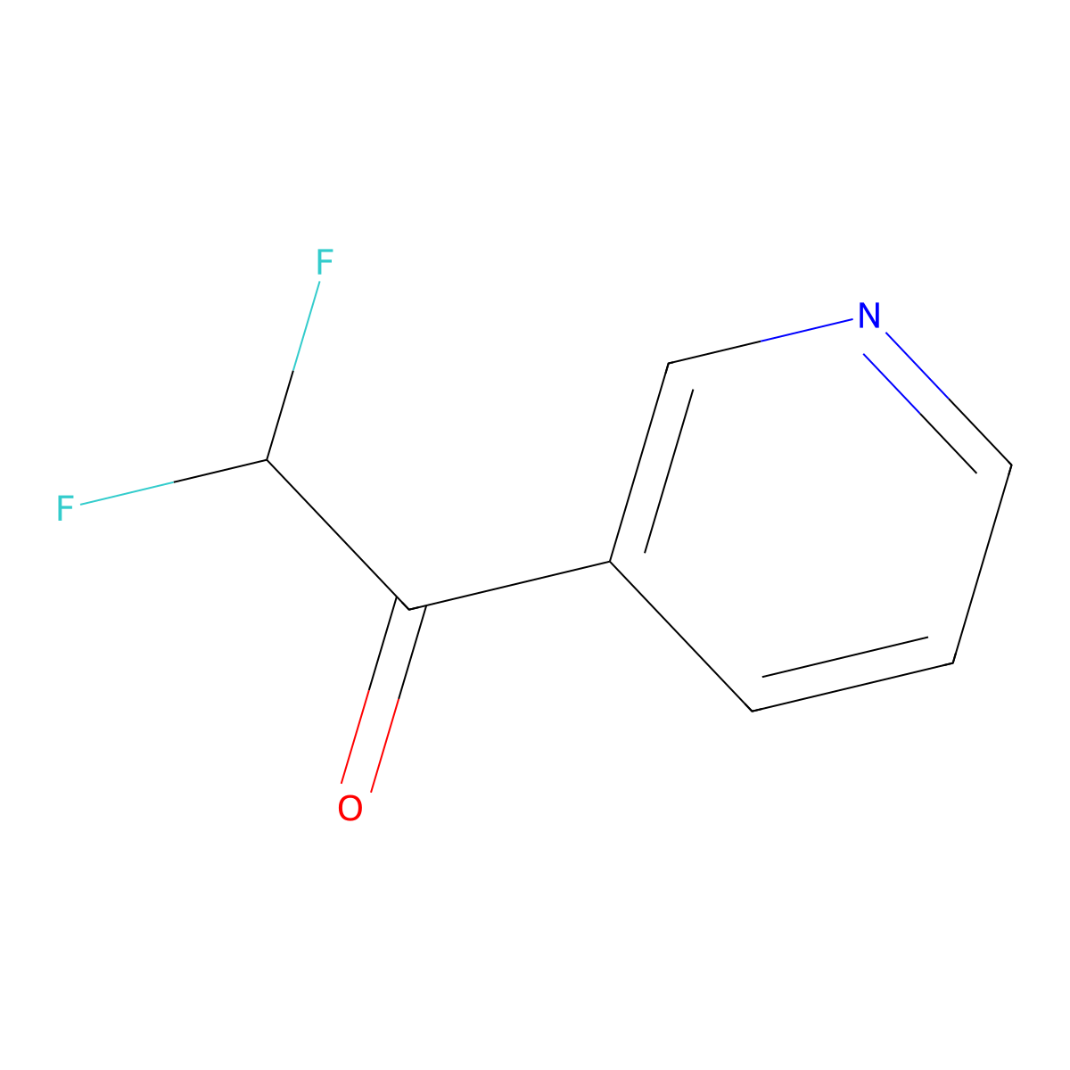 2,2-Difluoro-1-(pyridin-3-yl)ethanone molecular structure, CAS 155557-13-4