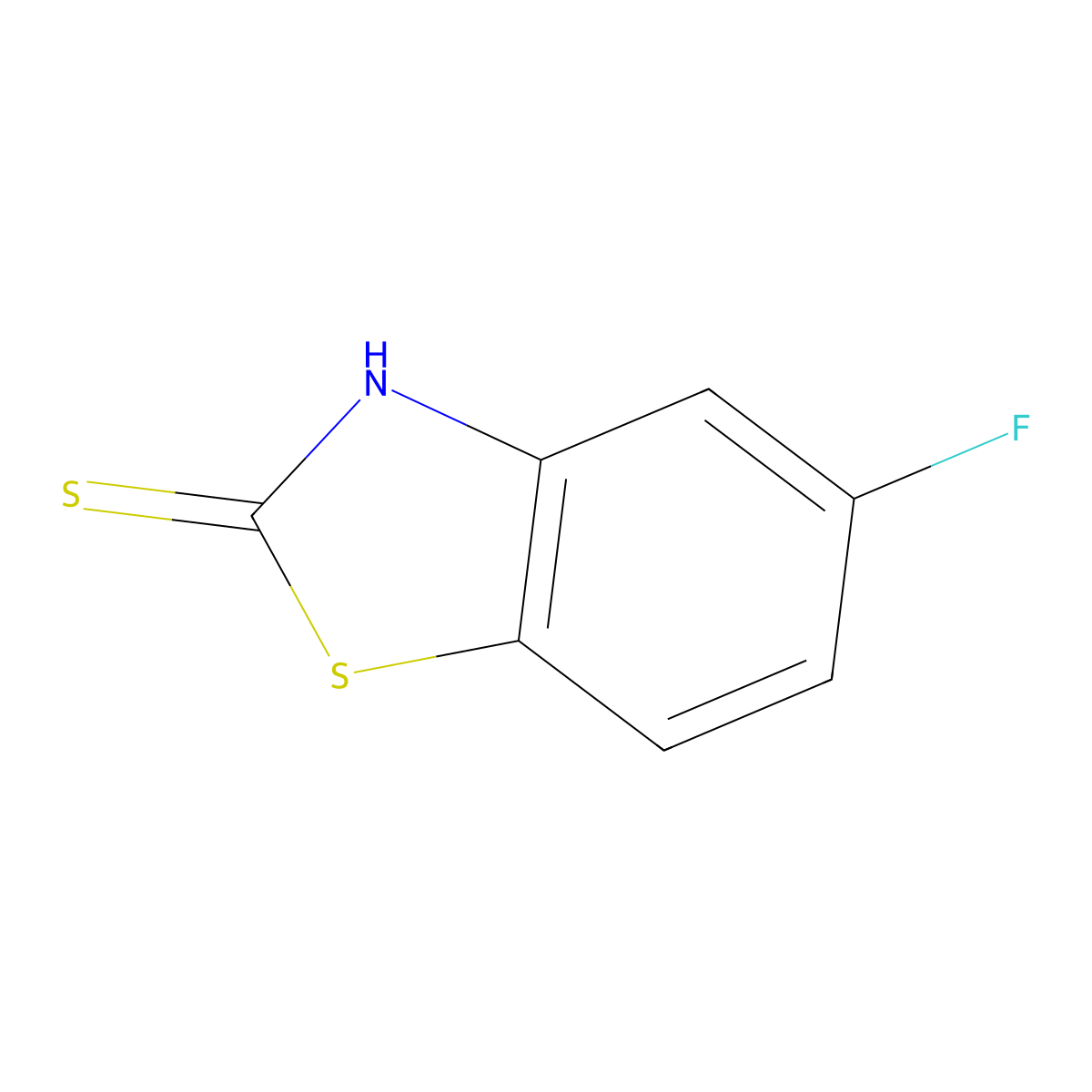 5-Fluoro-2-mercaptobenzothiazole molecular structure, CAS 155559-81-2