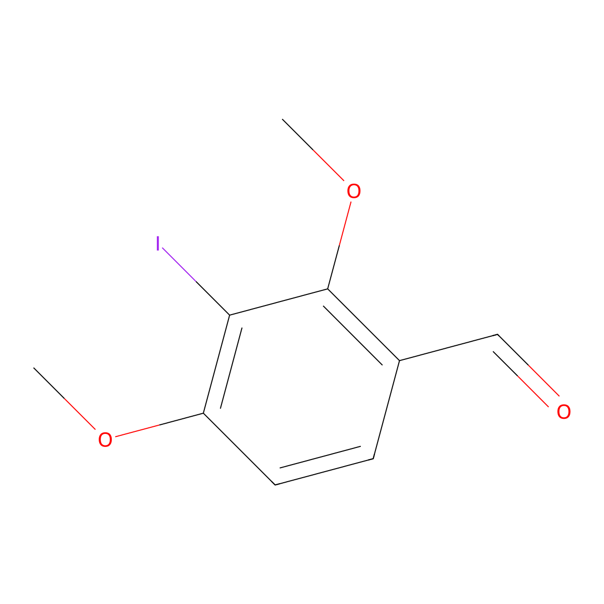 2,4-Dimethoxy-3-iodobenzaldehyde molecular structure, CAS 155560-25-1