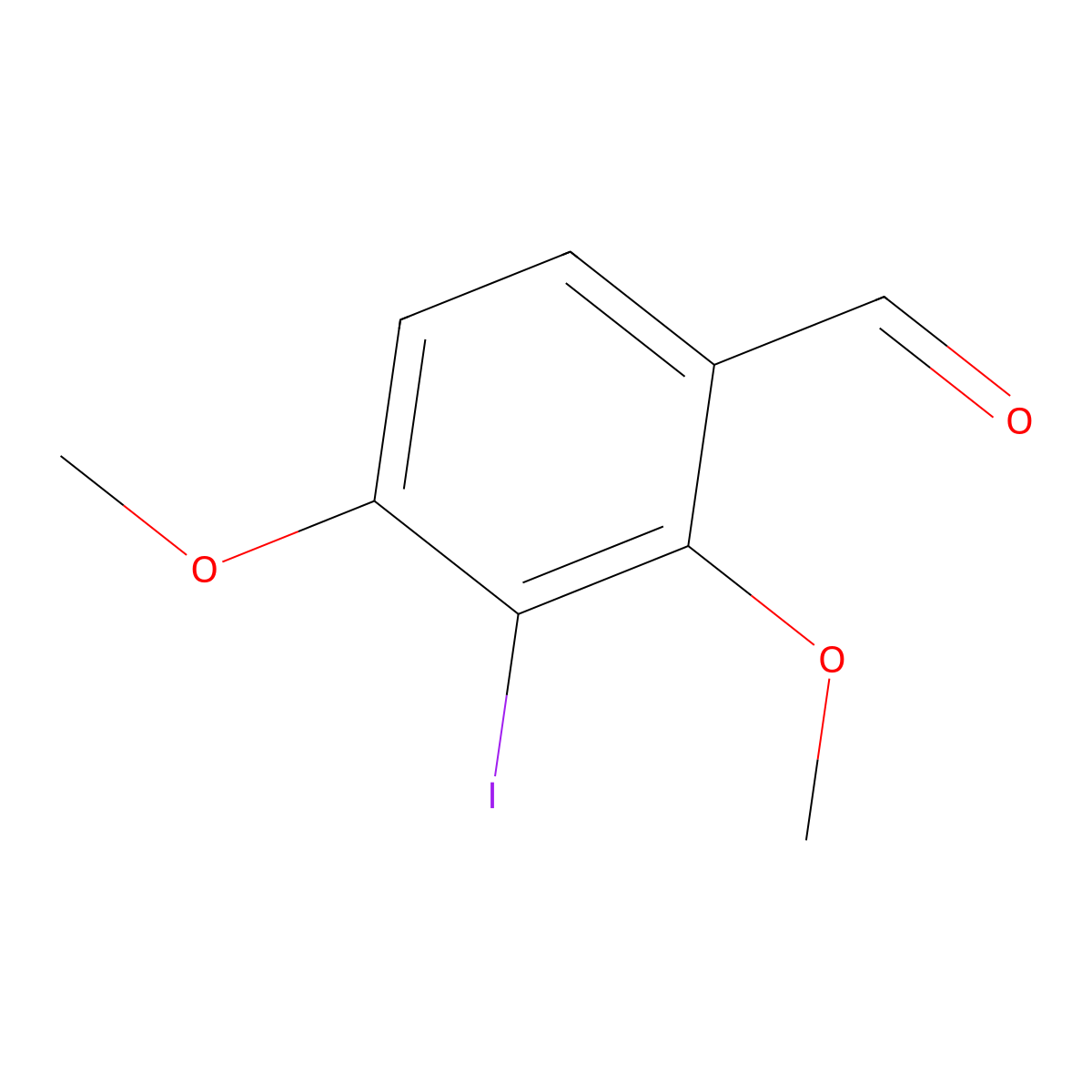 2,4-Dimethoxy-3-iodobenzaldehyde molecular structure, CAS 155560-25-1
