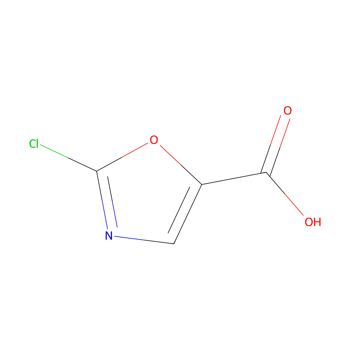 2-Chlorooxazole-5-carboxylic acid molecular structure, CAS 1555623-55-6