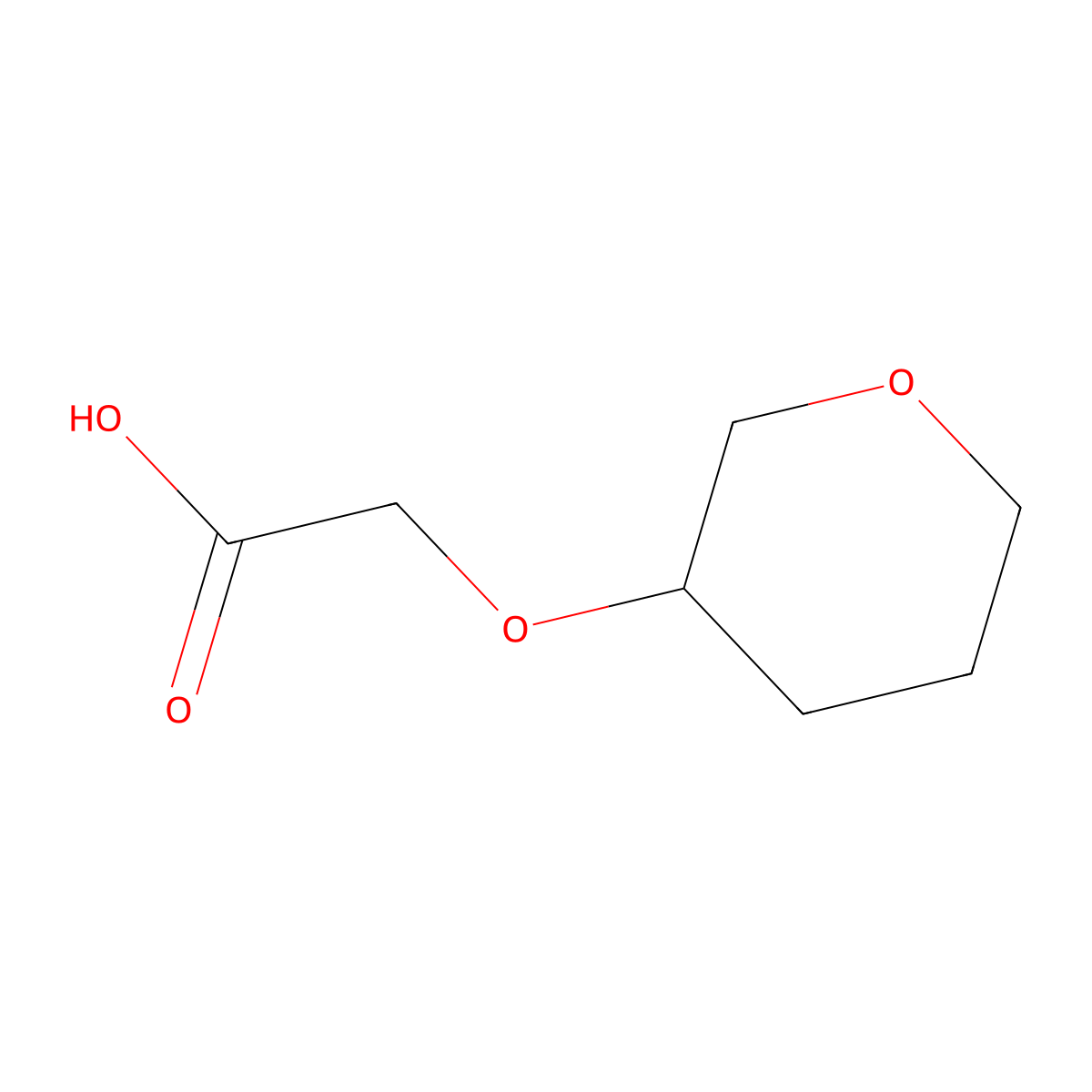 2-(Oxan-3-yloxy)acetic acid molecular structure, CAS 1555624-29-7