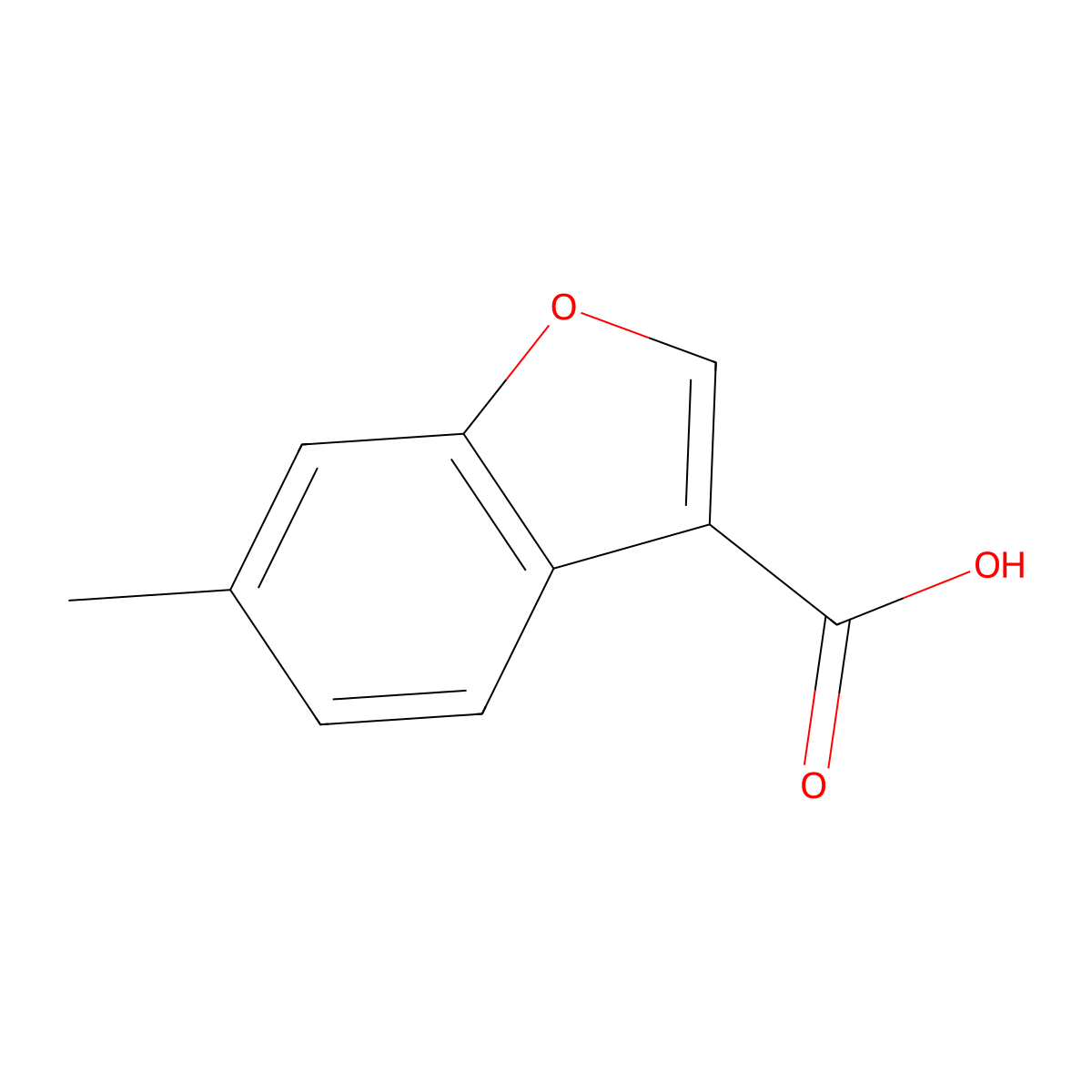 6-Methyl-1-benzofuran-3-carboxylic acid molecular structure, CAS 1555624-85-5