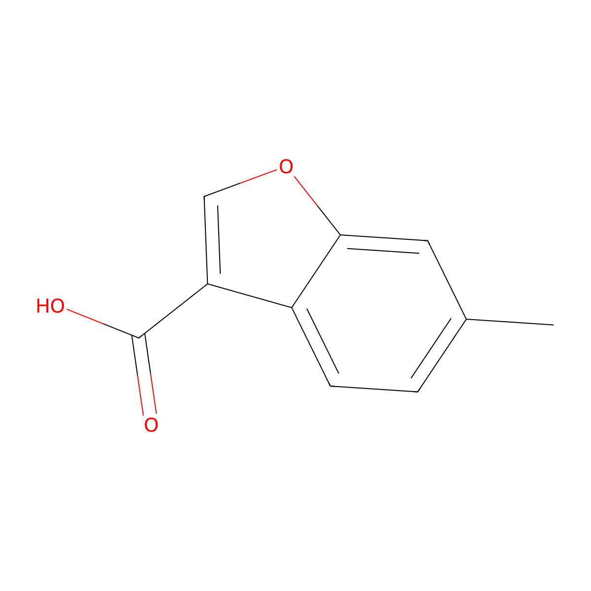 6-Methyl-1-benzofuran-3-carboxylic acid molecular structure, CAS 1555624-85-5