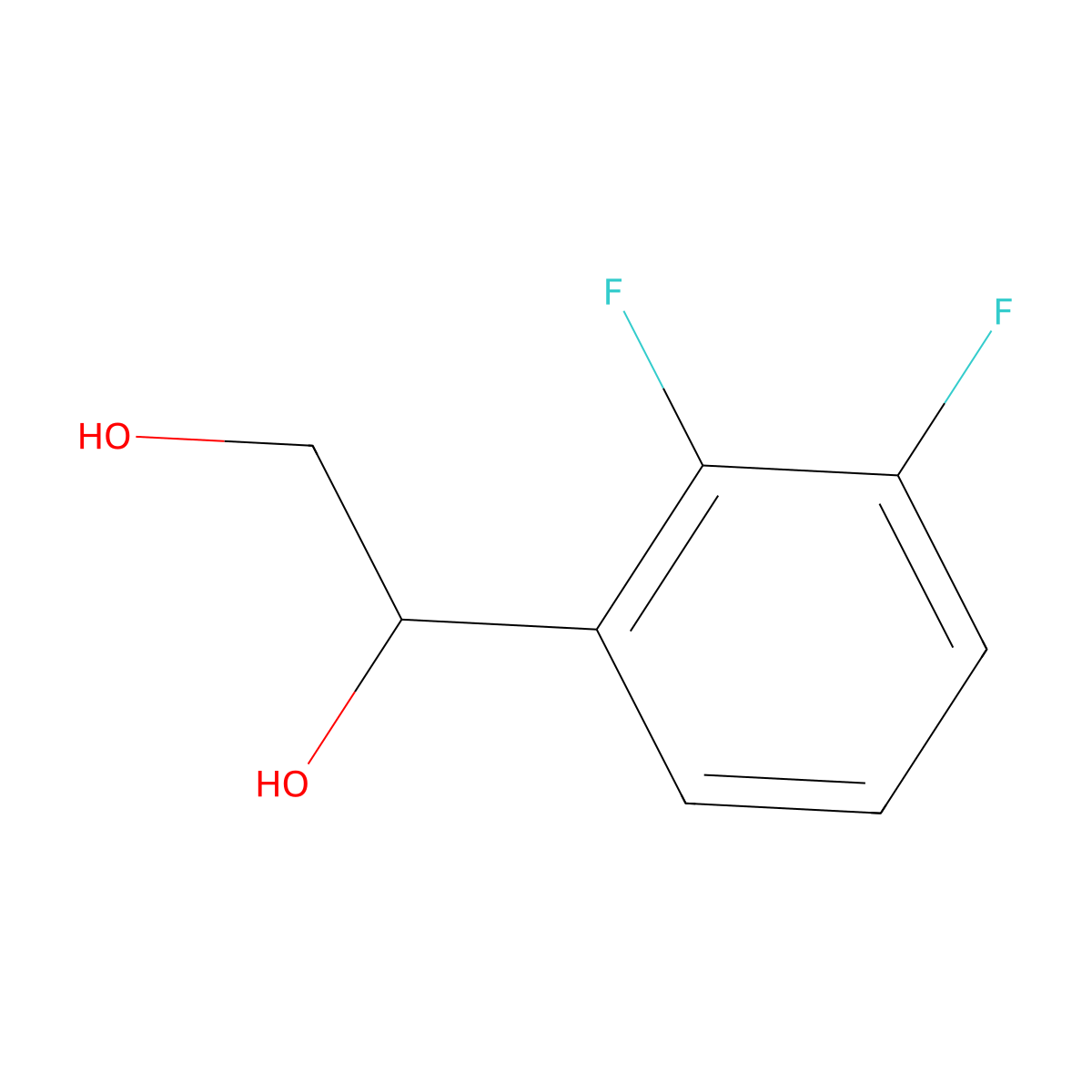 1-(2,3-Difluorophenyl)ethane-1,2-diol molecular structure, CAS 1555649-50-7