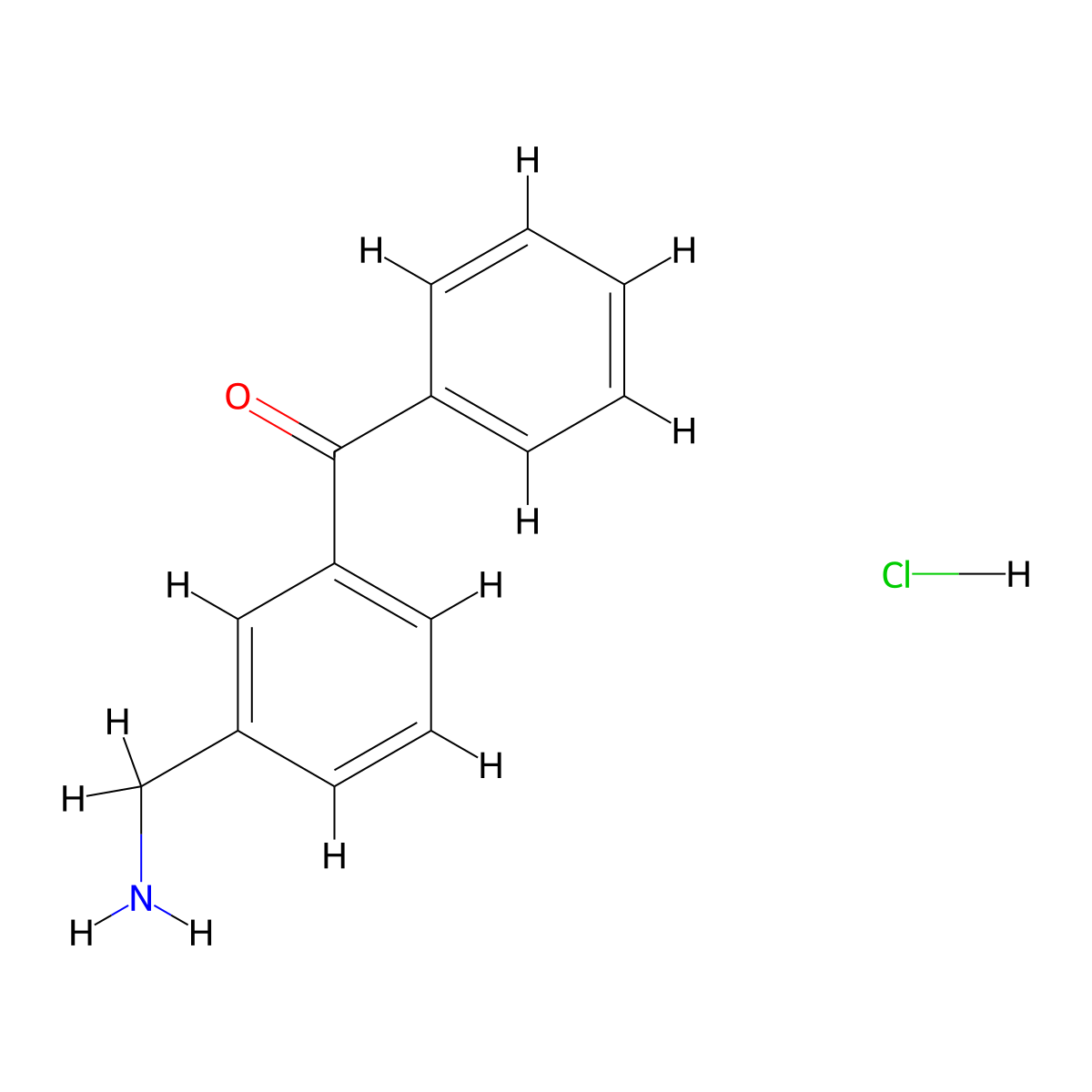 1-(3-Benzoylphenyl)methanamine hydrochloride molecular structure, CAS 155567-97-8