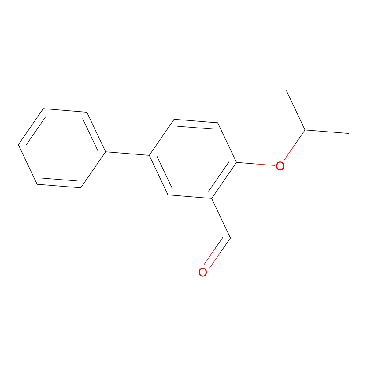 4-Isopropoxy-[1,1'-biphenyl]-3-carbaldehyde molecular structure, CAS 1555714-85-6