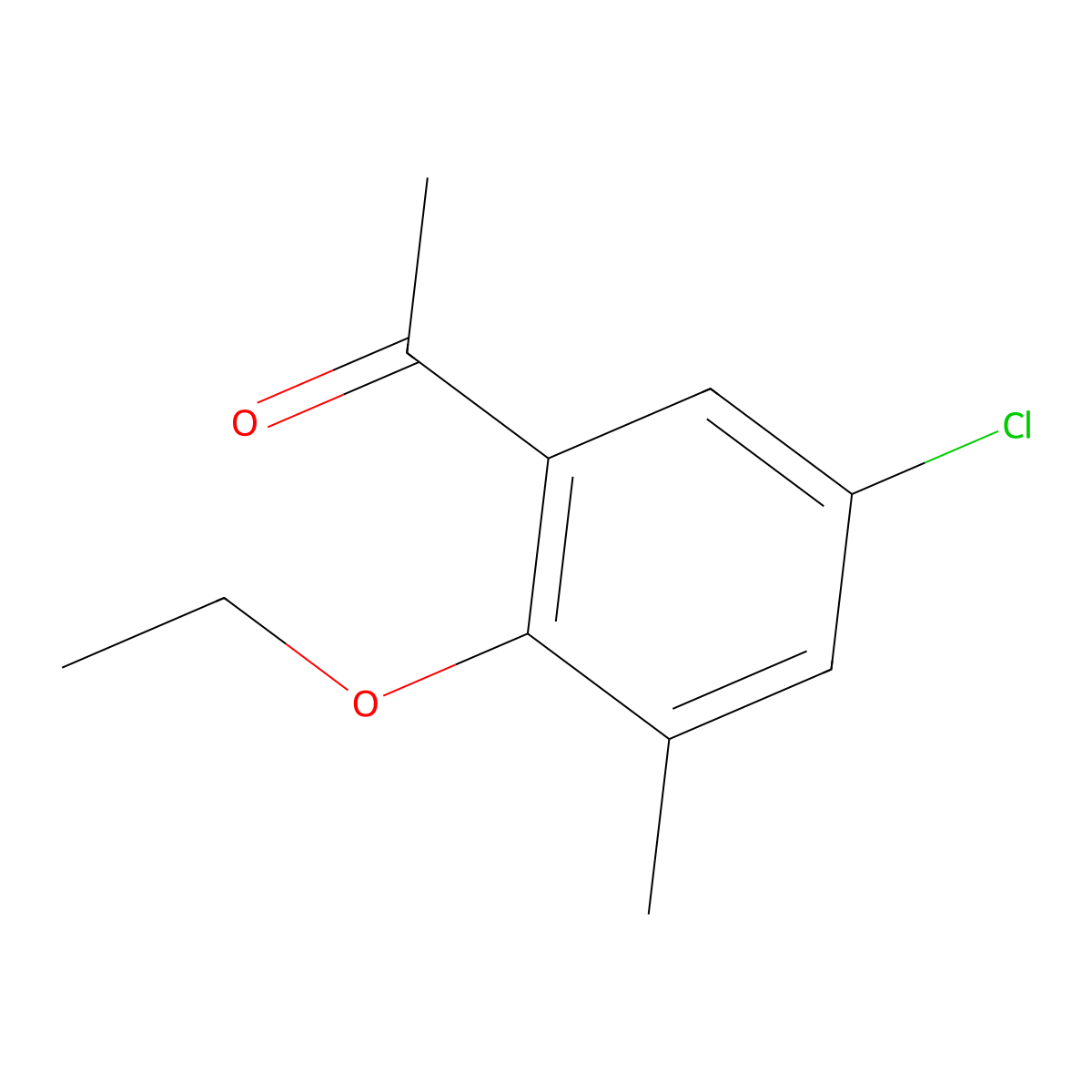 1-(5-Chloro-2-ethoxy-3-methylphenyl)ethanone molecular structure, CAS 1555716-18-1