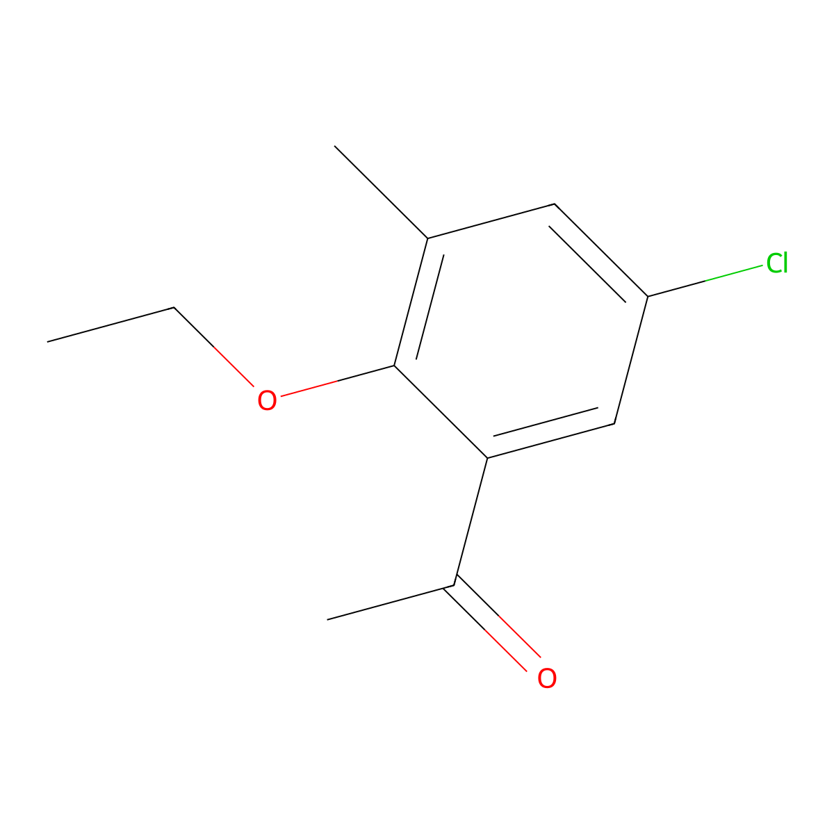 1-(5-Chloro-2-ethoxy-3-methylphenyl)ethanone molecular structure, CAS 1555716-18-1