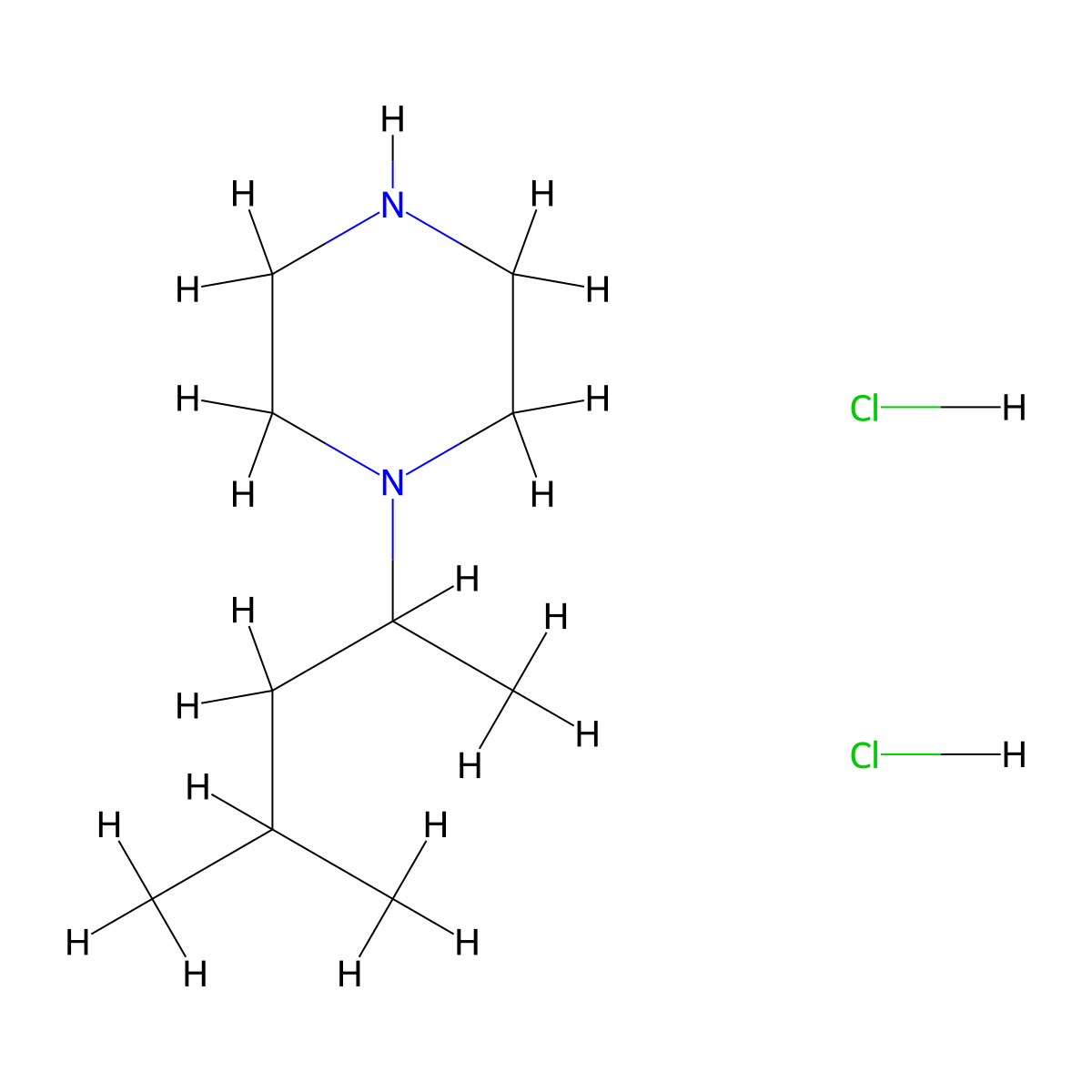 1-(1,3-Dimethylbutyl)piperazine dihydrochloride molecular structure, CAS 1555718-48-3