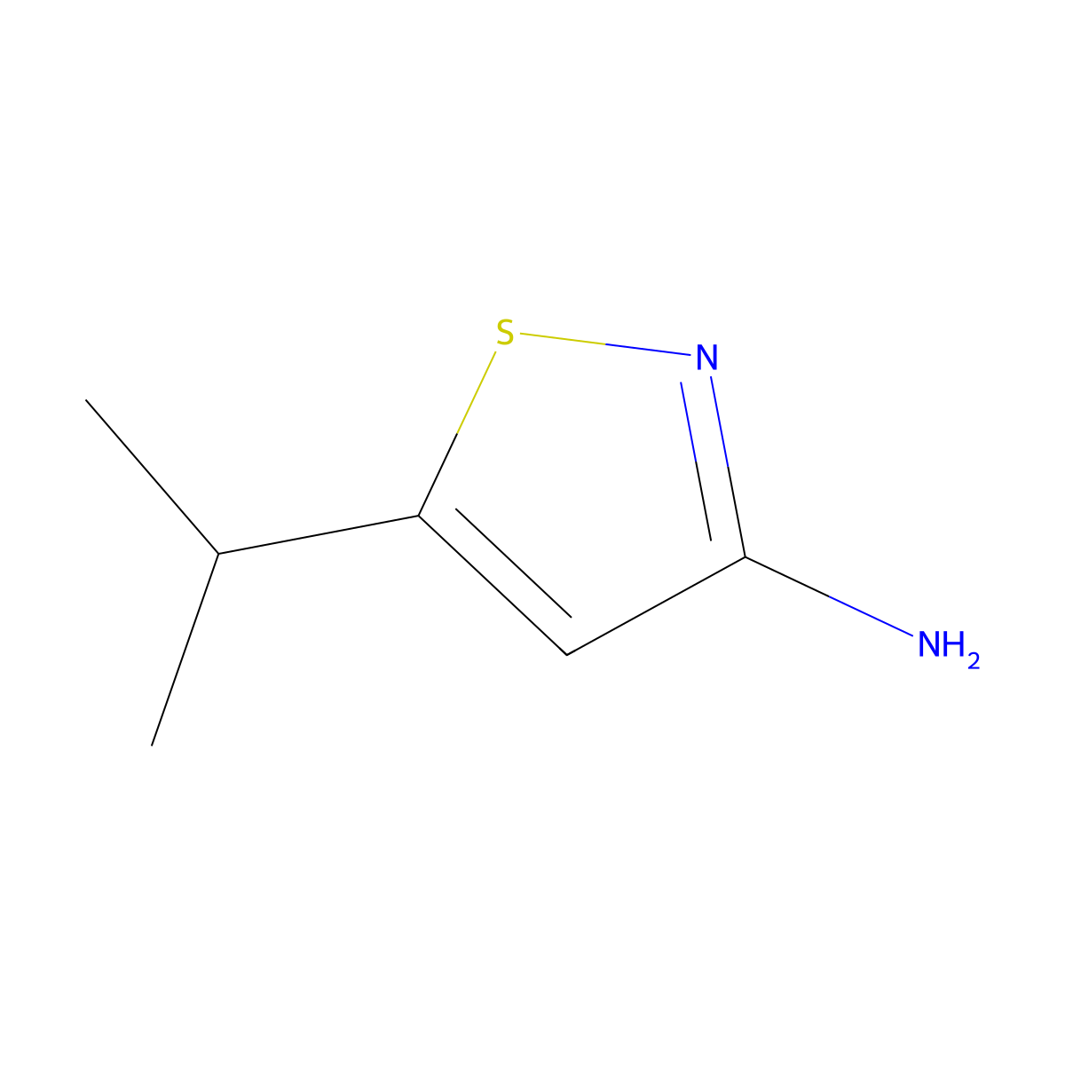 5-Propan-2-yl-1,2-thiazol-3-amine molecular structure, CAS 1555719-73-7