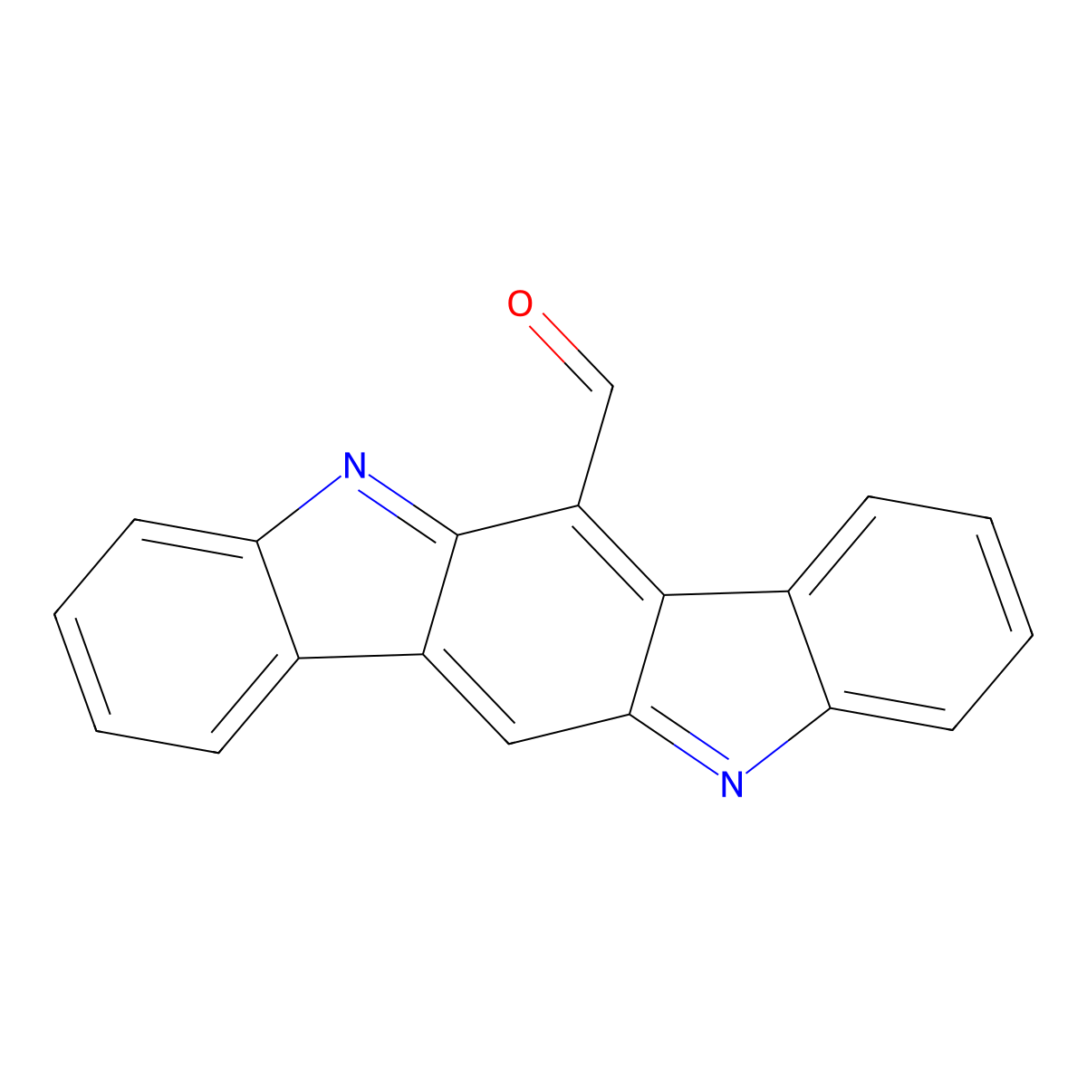 Indolo[3,2-b]carbazole-6-carbaldehyde molecular structure, CAS 1555757-10-2