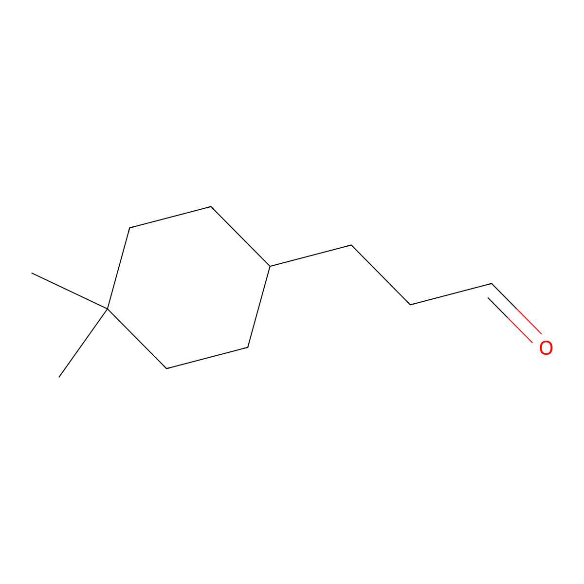 3-(4,4-Dimethylcyclohexyl)propanal molecular structure, CAS 1555761-20-0
