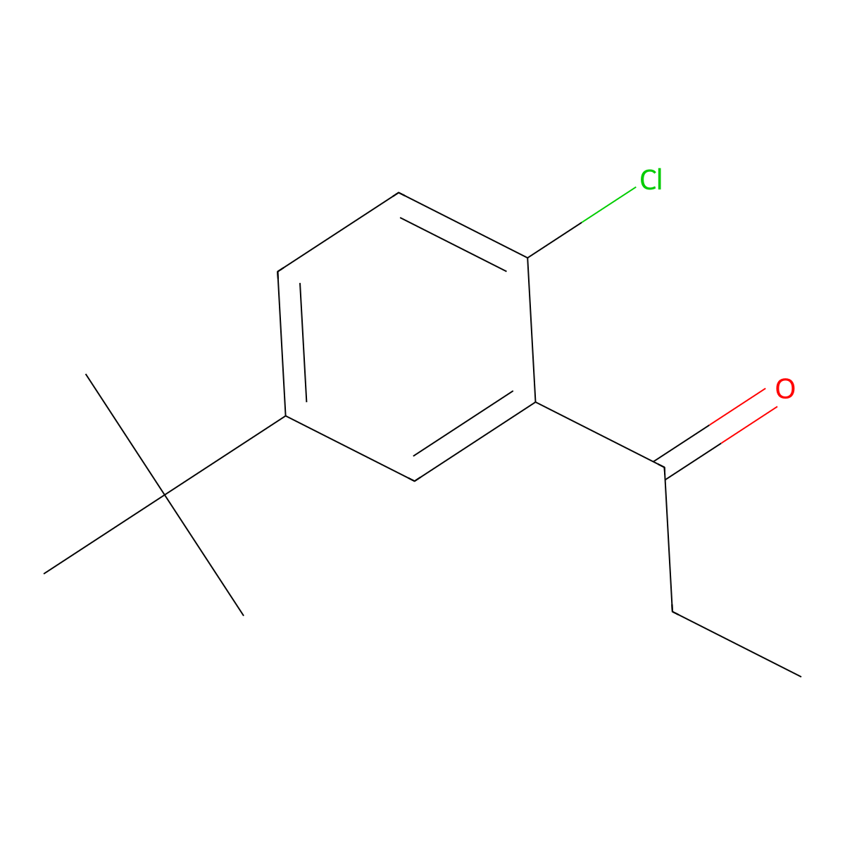 1-(5-(Tert-butyl)-2-chlorophenyl)propan-1-one molecular structure, CAS 1555761-77-7
