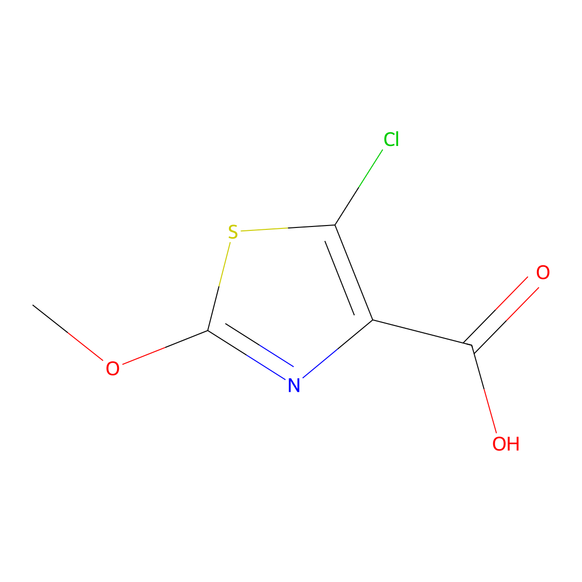 5-Chloro-2-methoxy-1,3-thiazole-4-carboxylic acid molecular structure, CAS 1555763-71-7