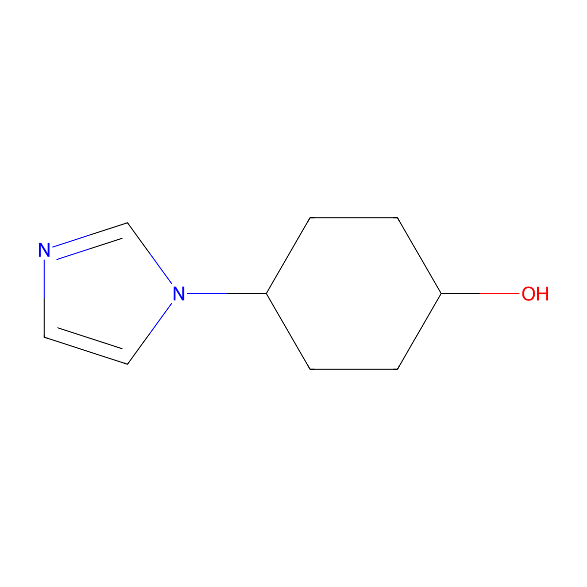4-Imidazol-1-yl-cyclohexanol molecular structure, CAS 1555803-16-1