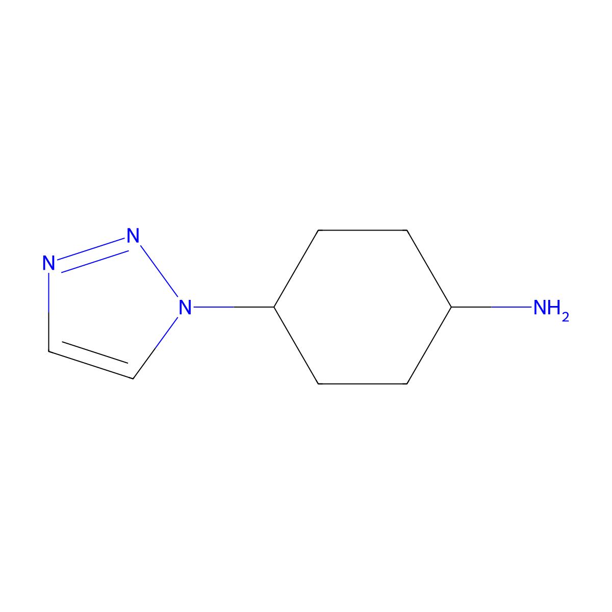 4-(1H-1,2,3-triazol-1-yl)cyclohexan-1-amine molecular structure, CAS 1555803-38-7