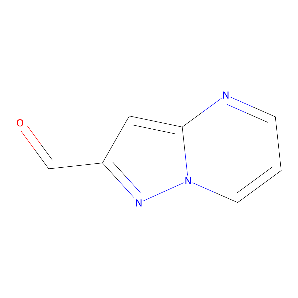 Pyrazolo[1,5-a]pyrimidine-2-carbaldehyde molecular structure, CAS 1555803-60-5