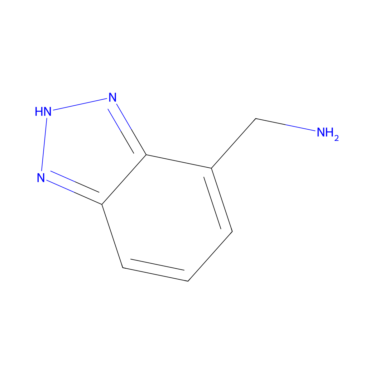 (1H-1,2,3-benzotriazol-4-ylmethyl)amine molecular structure, CAS 1555803-74-1