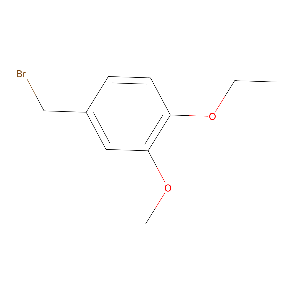 4-(Bromomethyl)-1-ethoxy-2-methoxybenzene molecular structure, CAS 155583-43-0