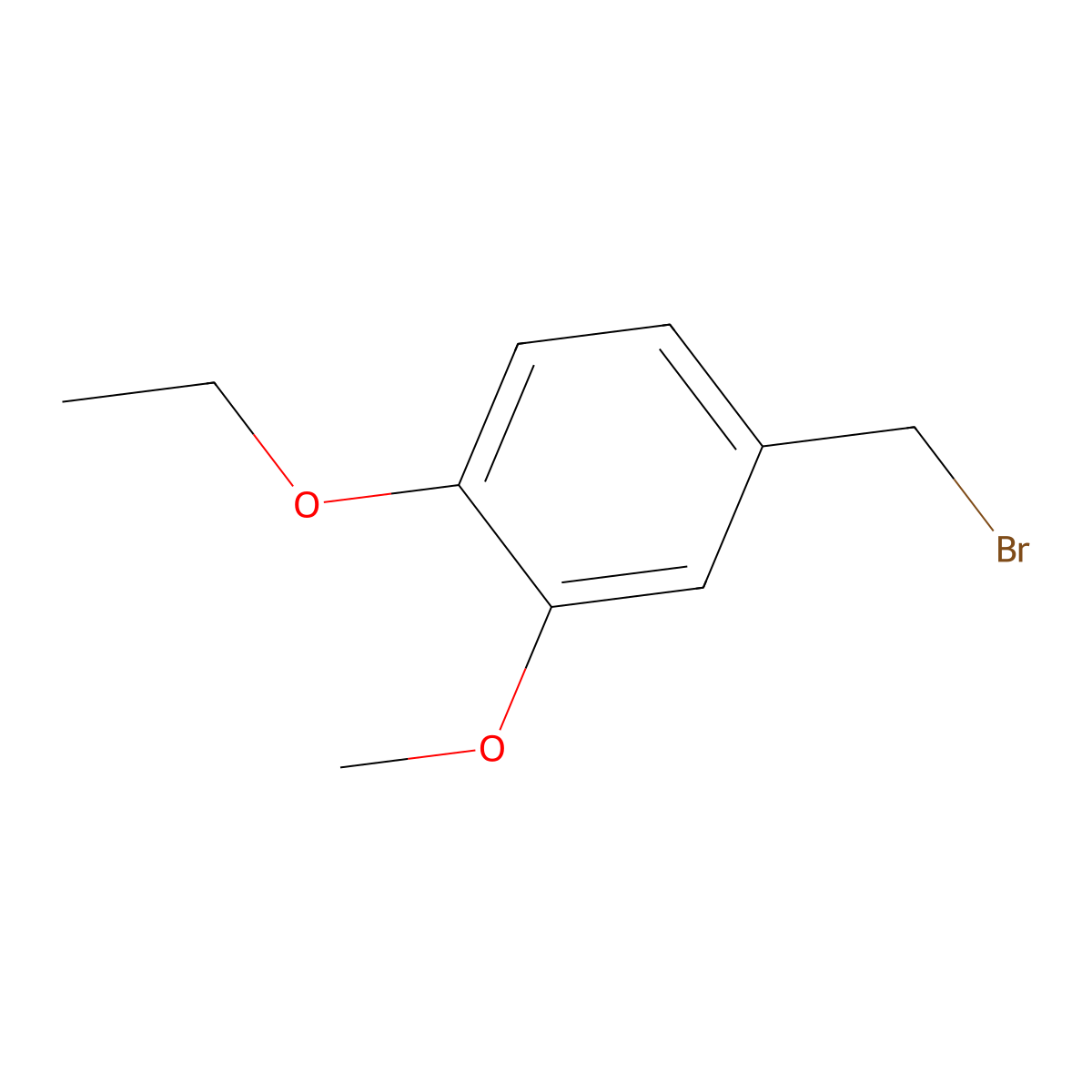 4-(Bromomethyl)-1-ethoxy-2-methoxybenzene molecular structure, CAS 155583-43-0