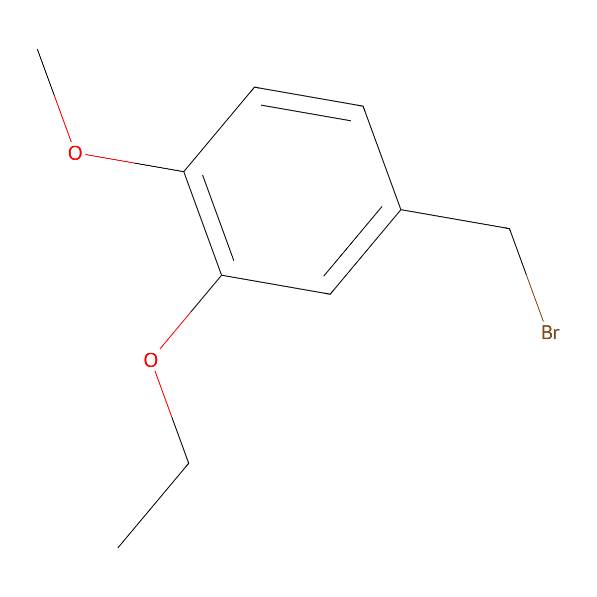 4-(Bromomethyl)-2-ethoxy-1-methoxybenzene molecular structure, CAS 155583-44-1