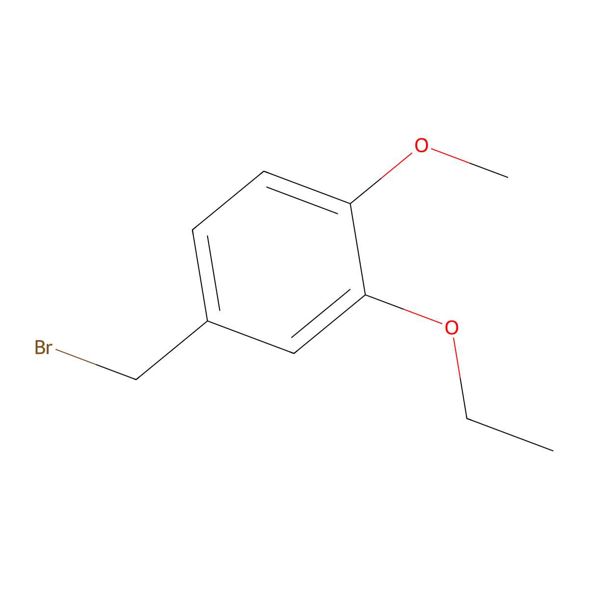 4-(Bromomethyl)-2-ethoxy-1-methoxybenzene molecular structure, CAS 155583-44-1