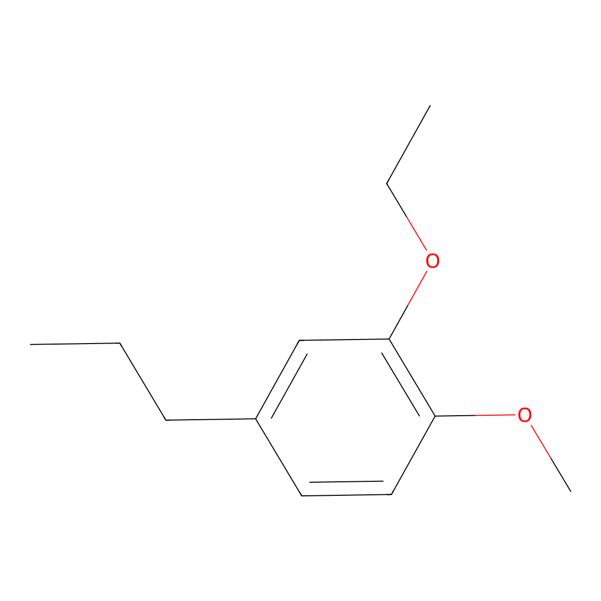 2-Ethoxy-1-methoxy-4-propylbenzene molecular structure, CAS 155583-47-4