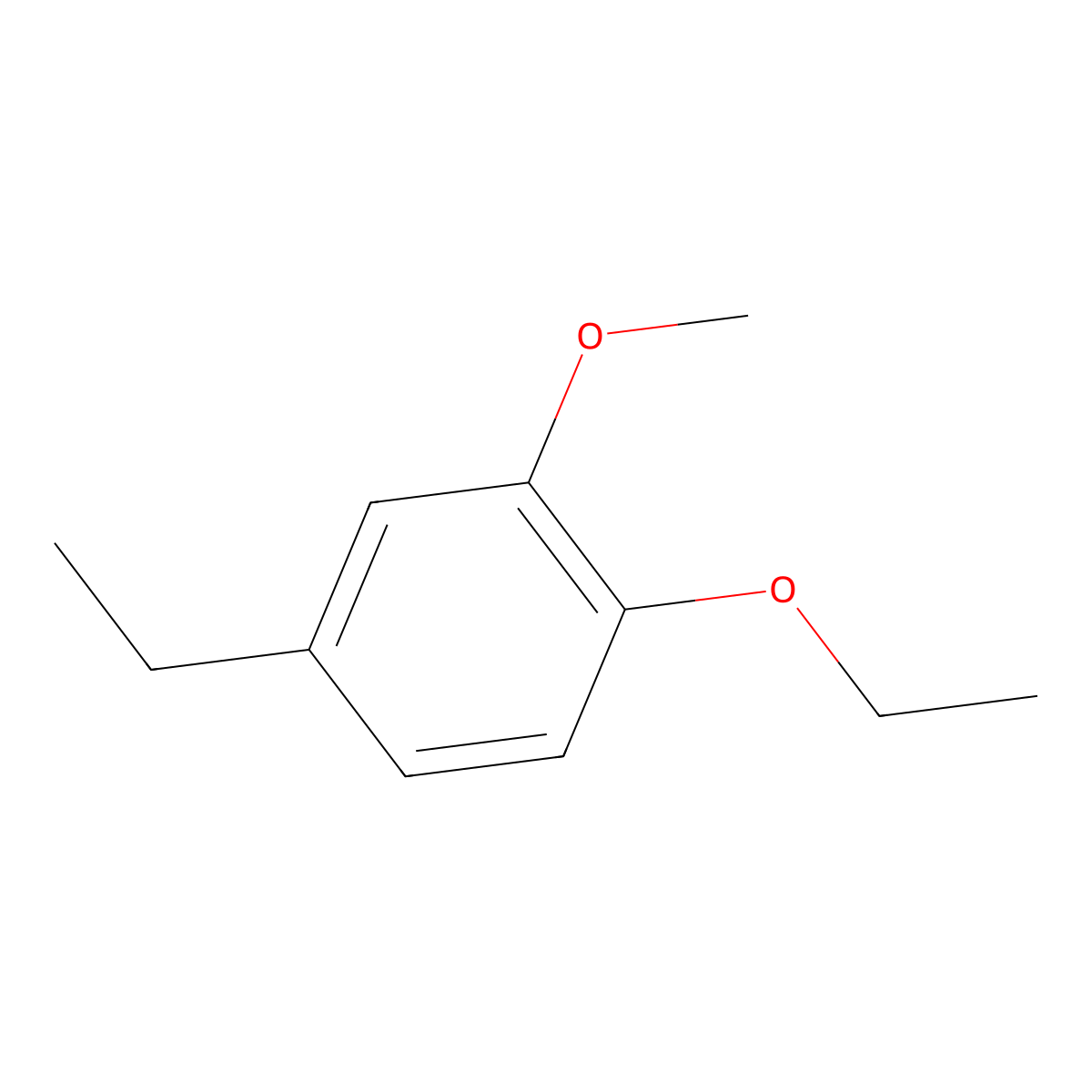 1-Ethoxy-4-ethyl-2-methoxybenzene molecular structure, CAS 155583-51-0