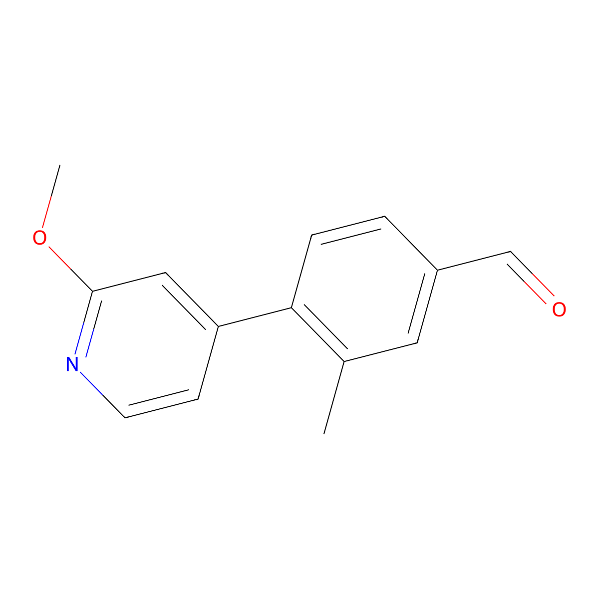 4-(2-Methoxypyridin-4-yl)-3-methylbenzaldehyde molecular structure, CAS 1555833-12-9