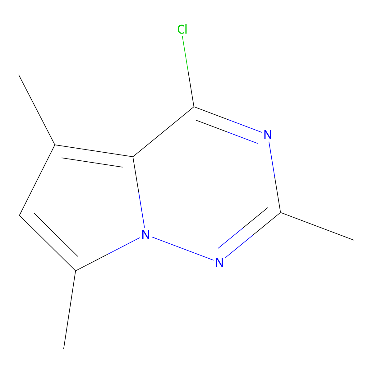 4-Chloro-2,5,7-trimethylpyrrolo[2,1-f][1,2,4]triazine molecular structure, CAS 1555843-89-4