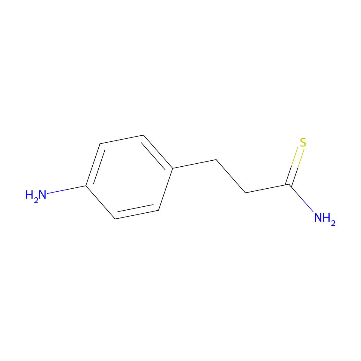 3-(4-Aminophenyl)propanethioamide molecular structure, CAS 1555852-28-2