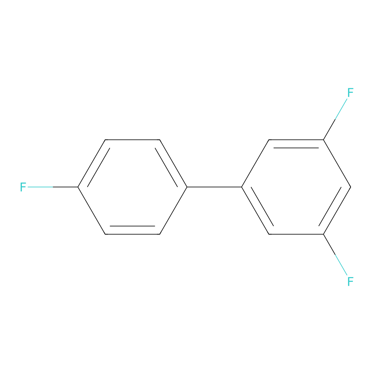 3,4',5-Trifluoro-1,1'-biphenyl molecular structure, CAS 1555858-07-5