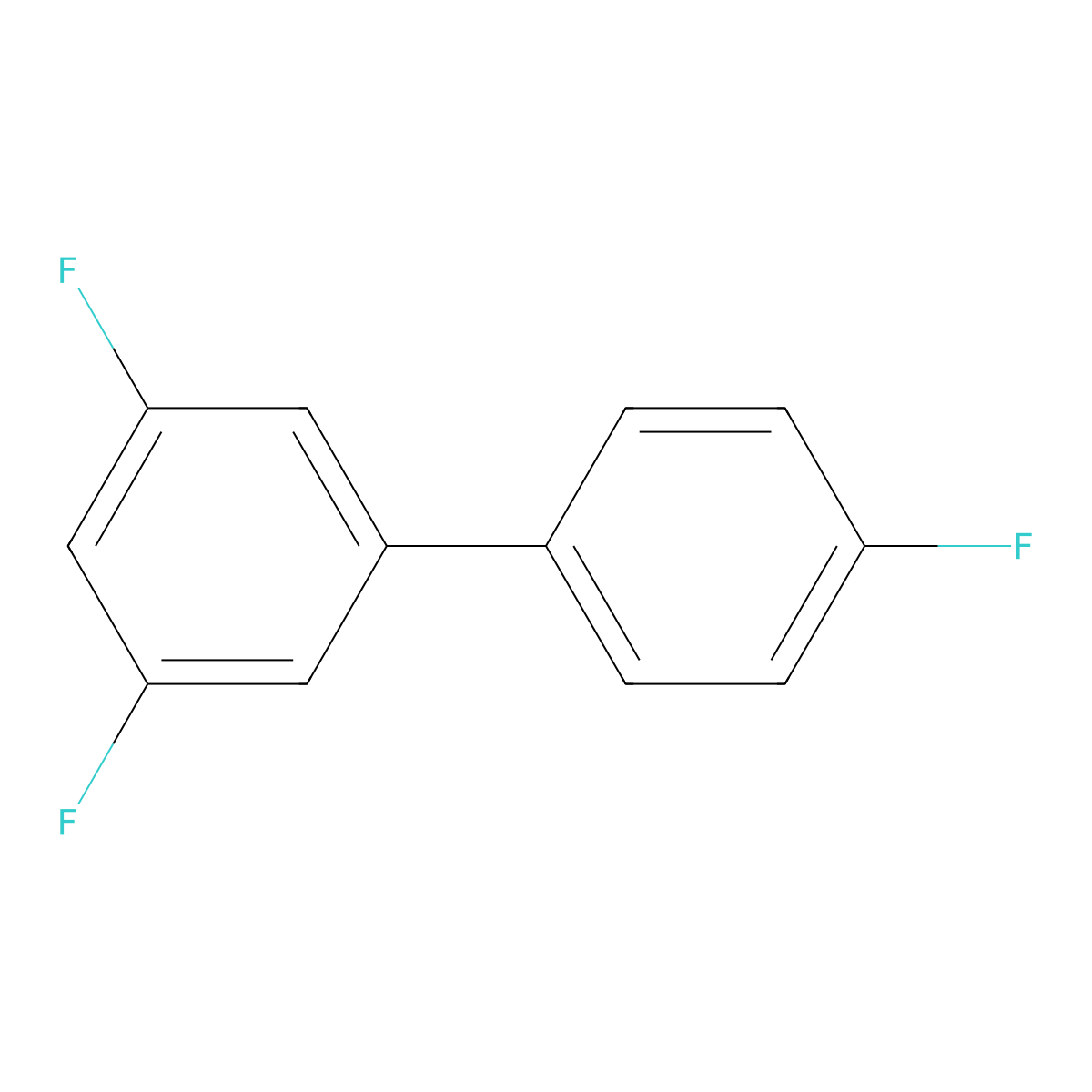 3,4',5-Trifluoro-1,1'-biphenyl molecular structure, CAS 1555858-07-5