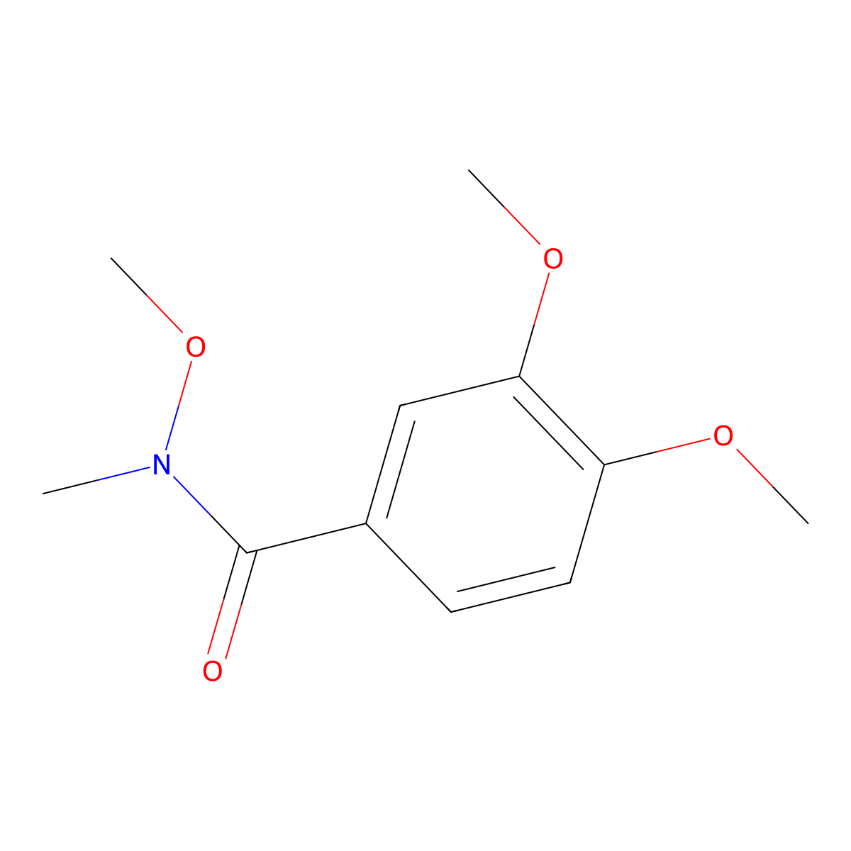 N,3,4-Trimethoxy-N-methylbenzamide molecular structure, CAS 155586-38-2
