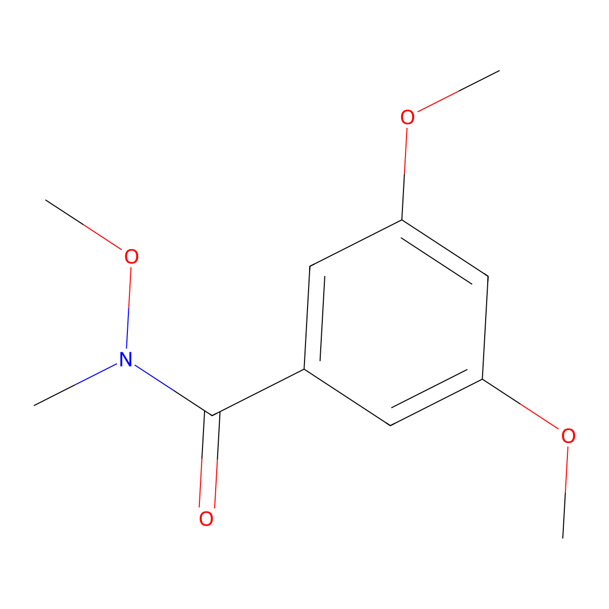 N,3,5-Trimethoxy-N-methylbenzamide molecular structure, CAS 155586-39-3