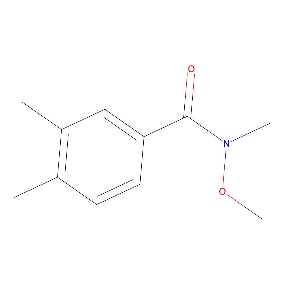 N-methoxy-N,3,4-trimethylbenzamide molecular structure, CAS 155586-40-6