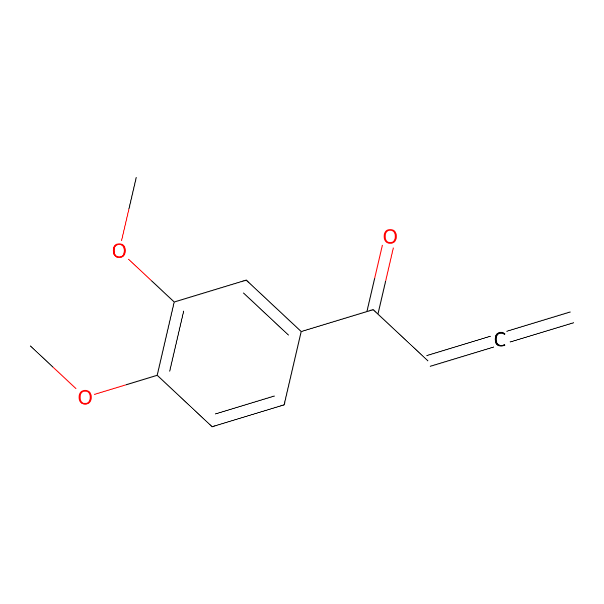1-(3,4-Dimethoxyphenyl)-2,3-butadien-1-one molecular structure, CAS 155586-41-7