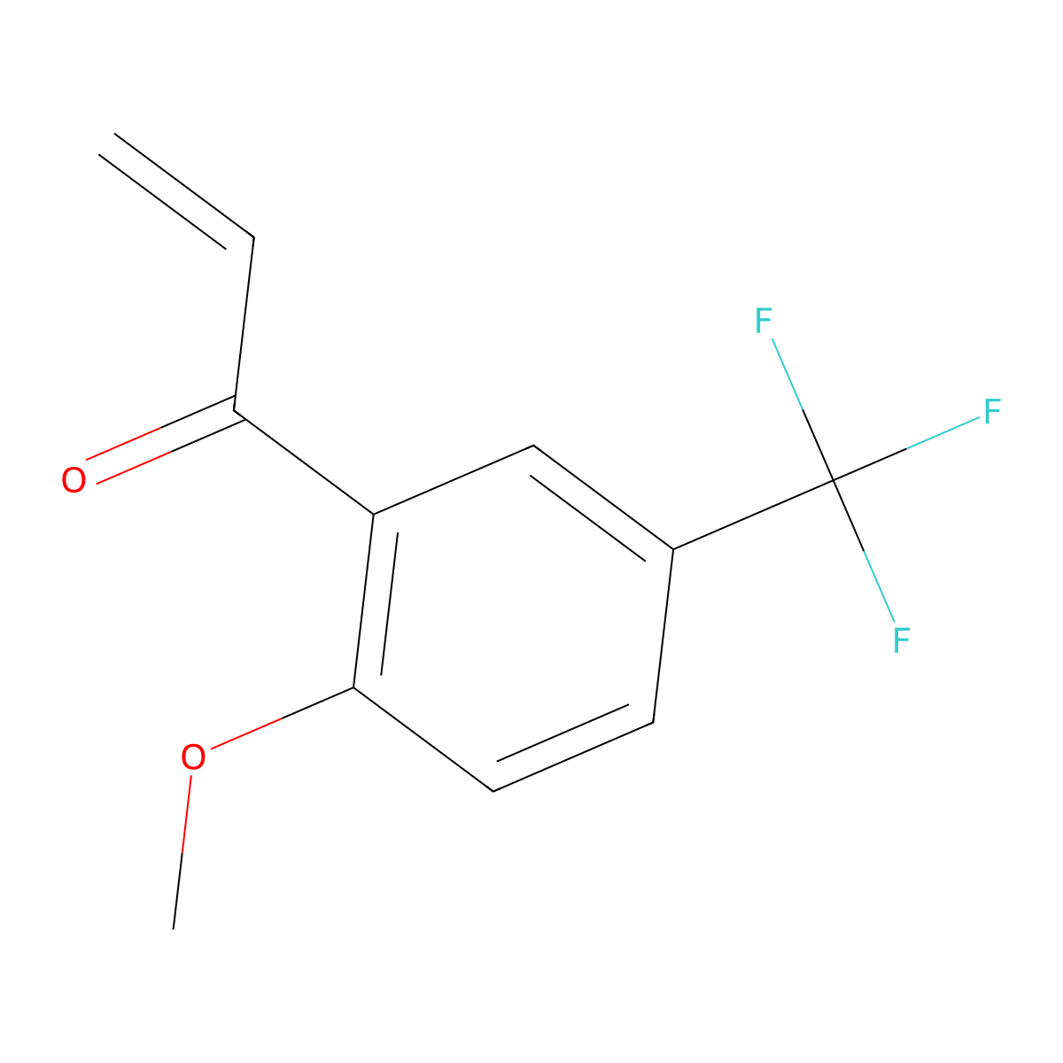 1-[2-Methoxy-5-(trifluoromethyl)phenyl]prop-2-en-1-one molecular structure, CAS 1555881-92-9