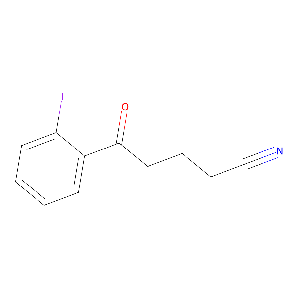 5-(2-Iodophenyl)-5-oxovaleronitrile molecular structure, CAS 155589-54-1