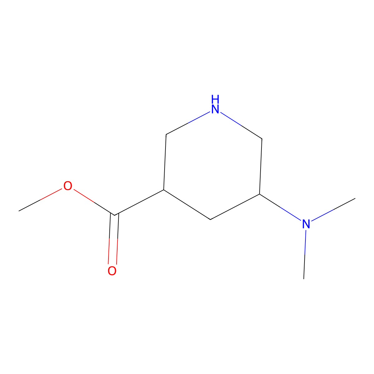 Methyl 5-(dimethylamino)piperidine-3-carboxylate molecular structure, CAS 1555892-94-8