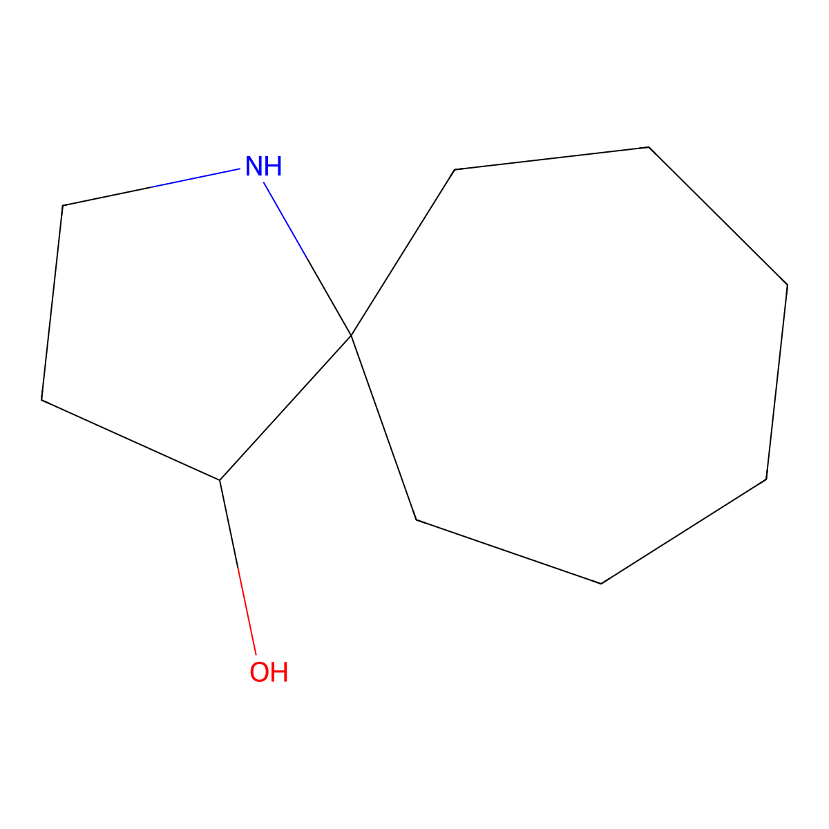 1-Azaspiro[4.6]undecan-4-ol molecular structure, CAS 1555894-21-7
