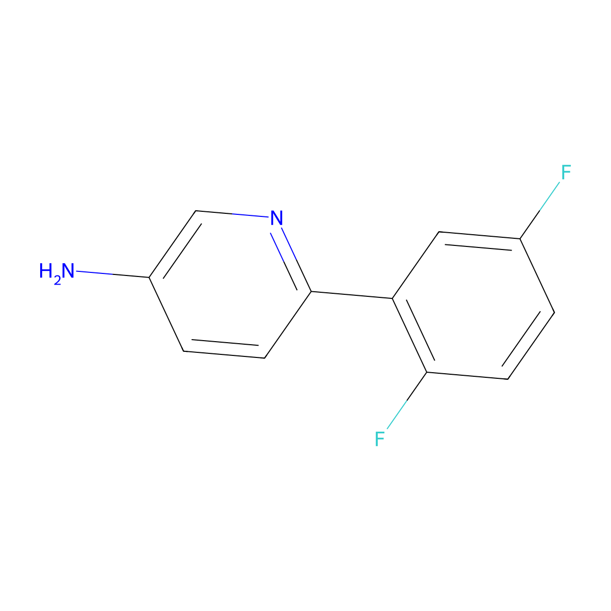6-(2,5-Difluorophenyl)pyridin-3-amine molecular structure, CAS 1555897-15-8