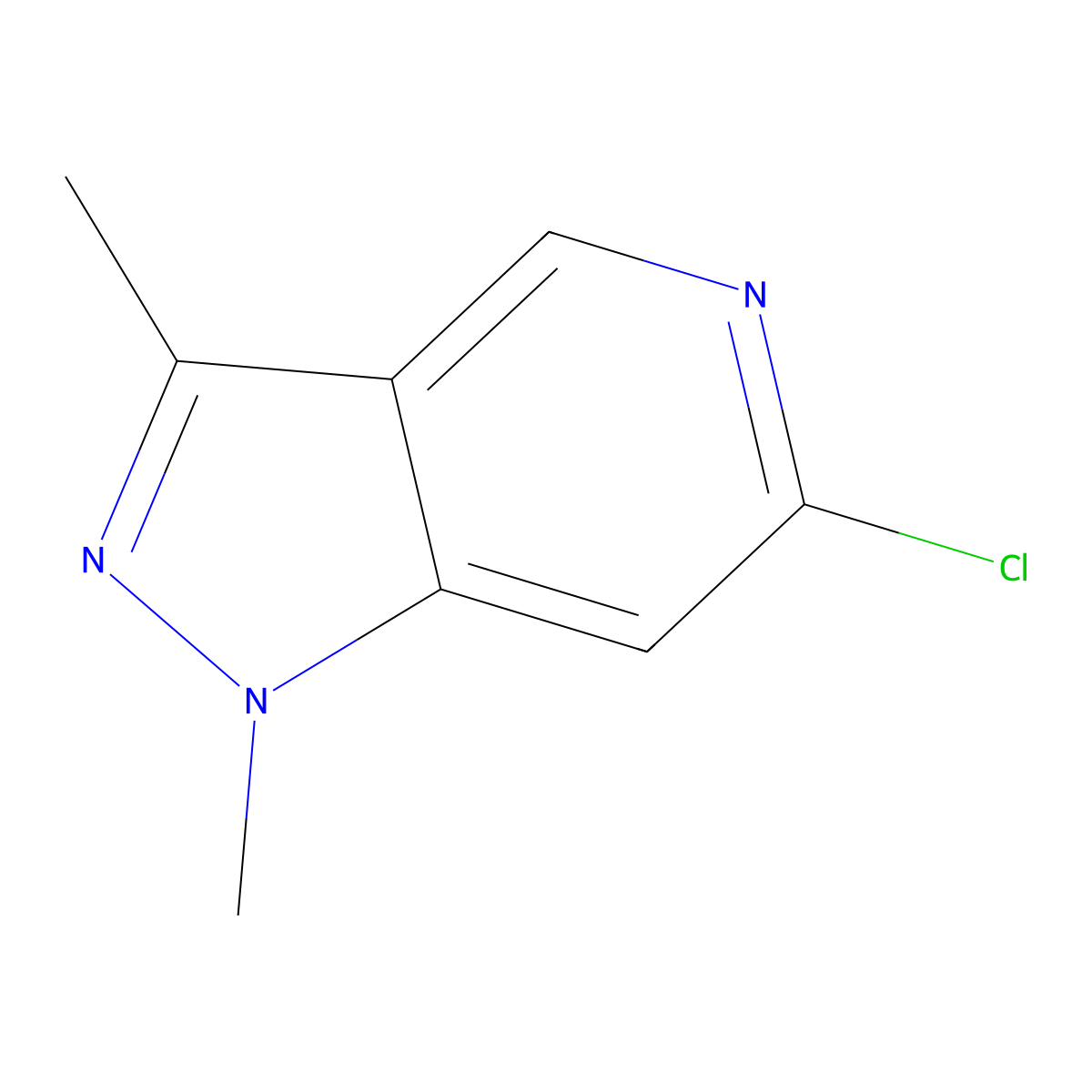 6-chloro-1,3-dimethyl-1H-pyrazolo(4,3-c)pyridine molecular structure, CAS 1555898-34-4