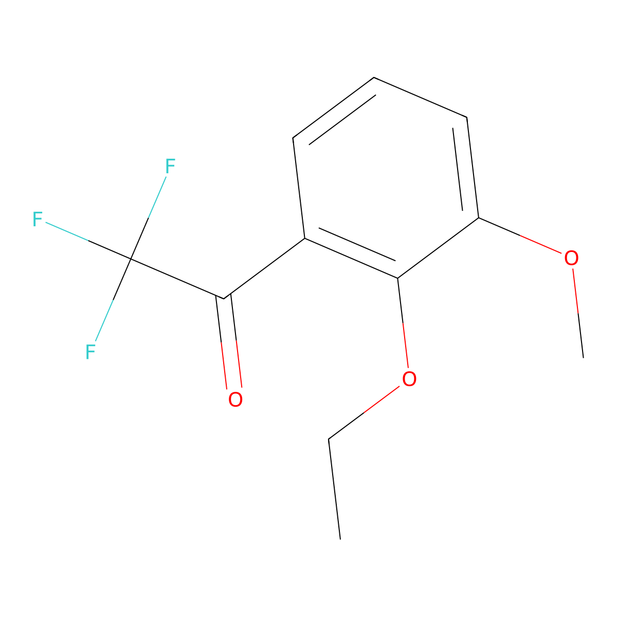 1-(2-Ethoxy-3-methoxyphenyl)-2,2,2-trifluoroethanone molecular structure, CAS 1555923-58-4