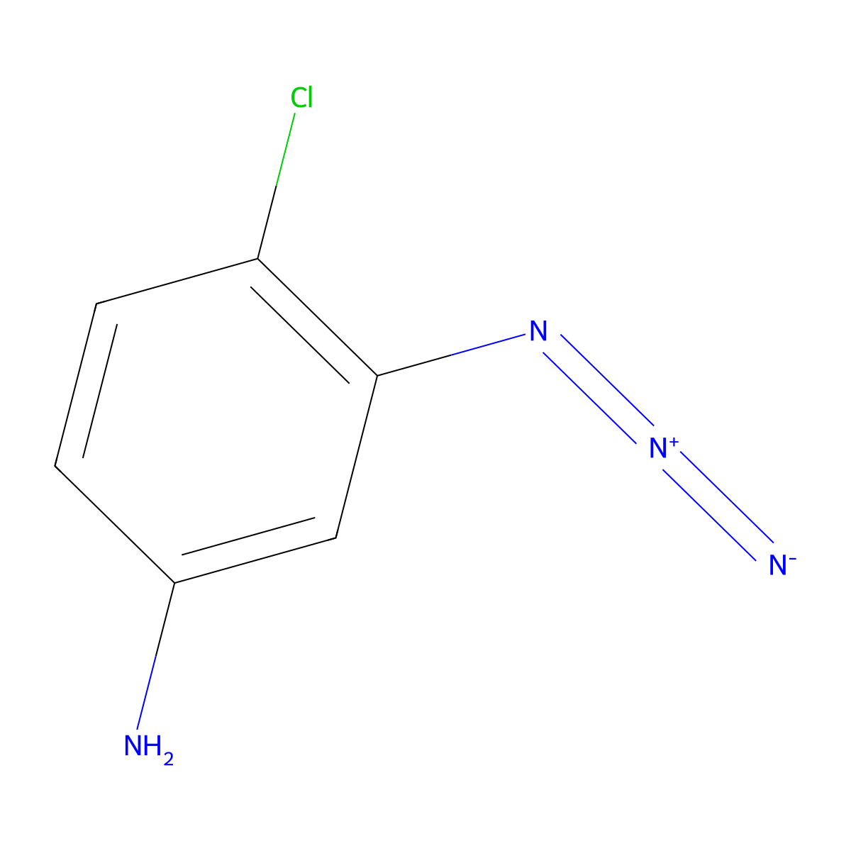 3-Azido-4-chloroaniline molecular structure, CAS 155593-81-0