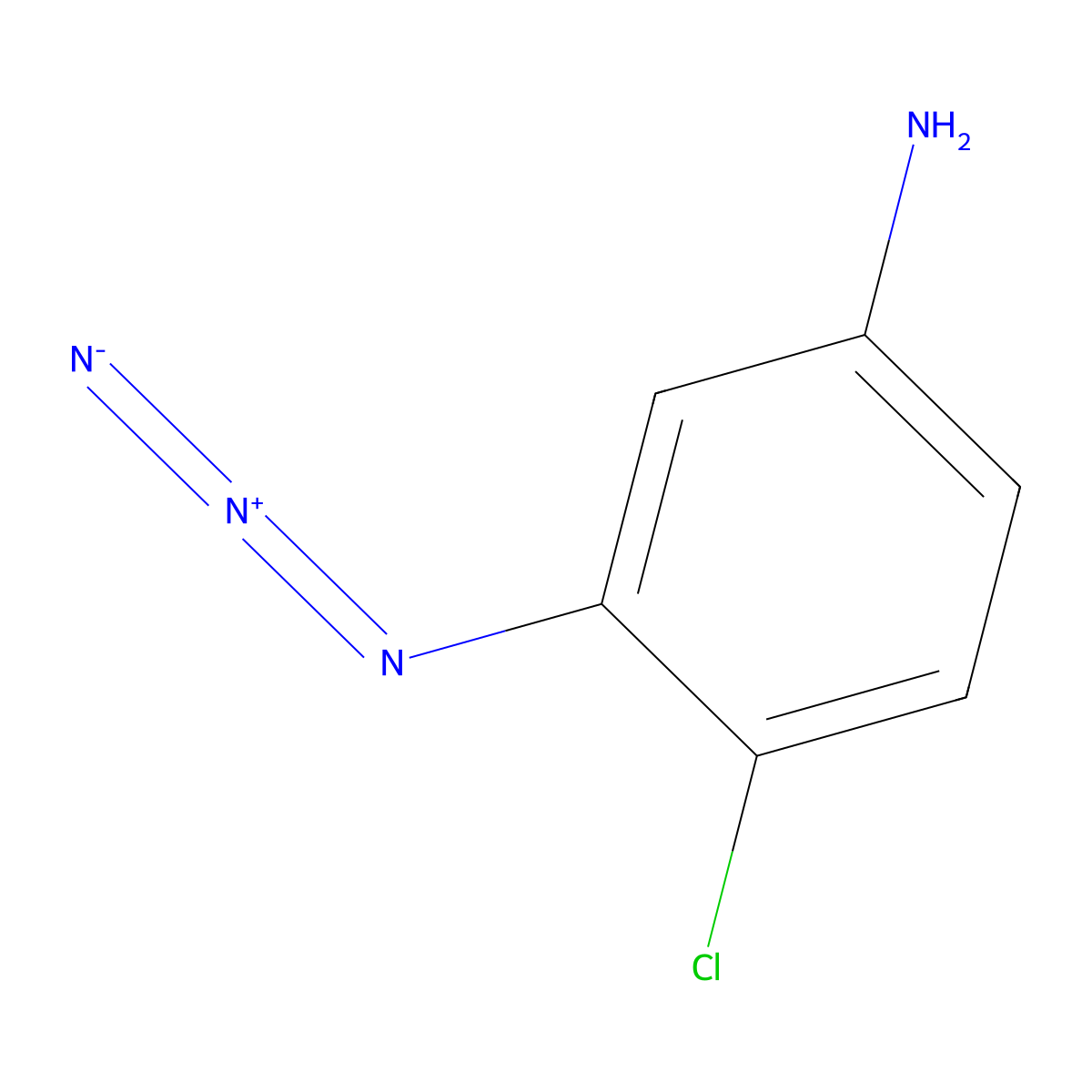 3-Azido-4-chloroaniline molecular structure, CAS 155593-81-0