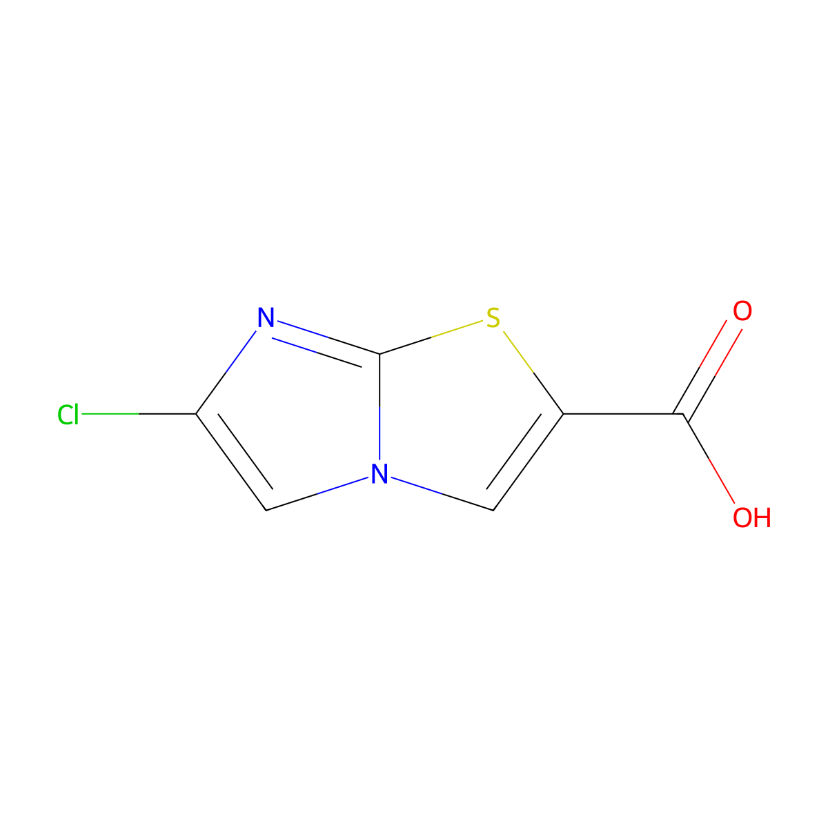 6-Chloroimidazo[2,1-b][1,3]thiazole-2-carboxylic acid molecular structure, CAS 1555952-52-7