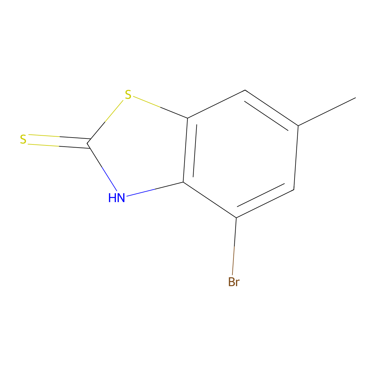 4-Bromo-6-methylbenzo[d]thiazole-2-thiol molecular structure, CAS 155596-89-7