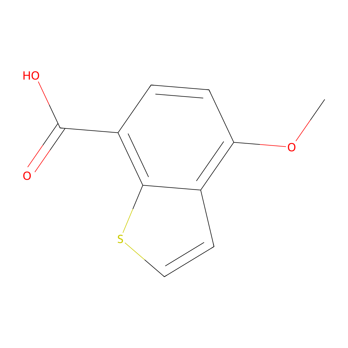 4-Methoxy-1-benzothiophene-7-carboxylic acid molecular structure, CAS 1555966-29-4